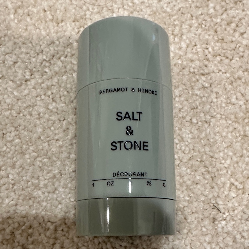 Salt & Stone mini size Bergamot & Hinoki Deodorant - Gray